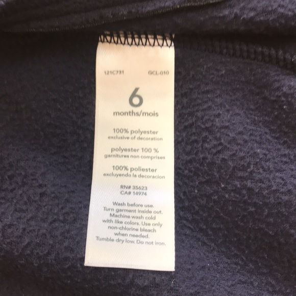 8/$25 Carter’s Blue Fleece Vest 6 Months - Picture 7 of 10